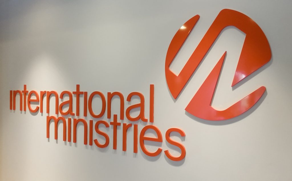 International Ministries logo sign