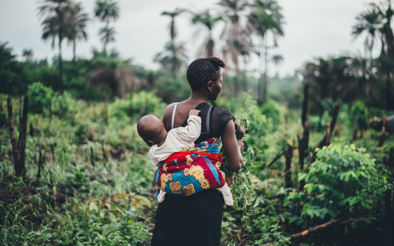 baby and mom in congo