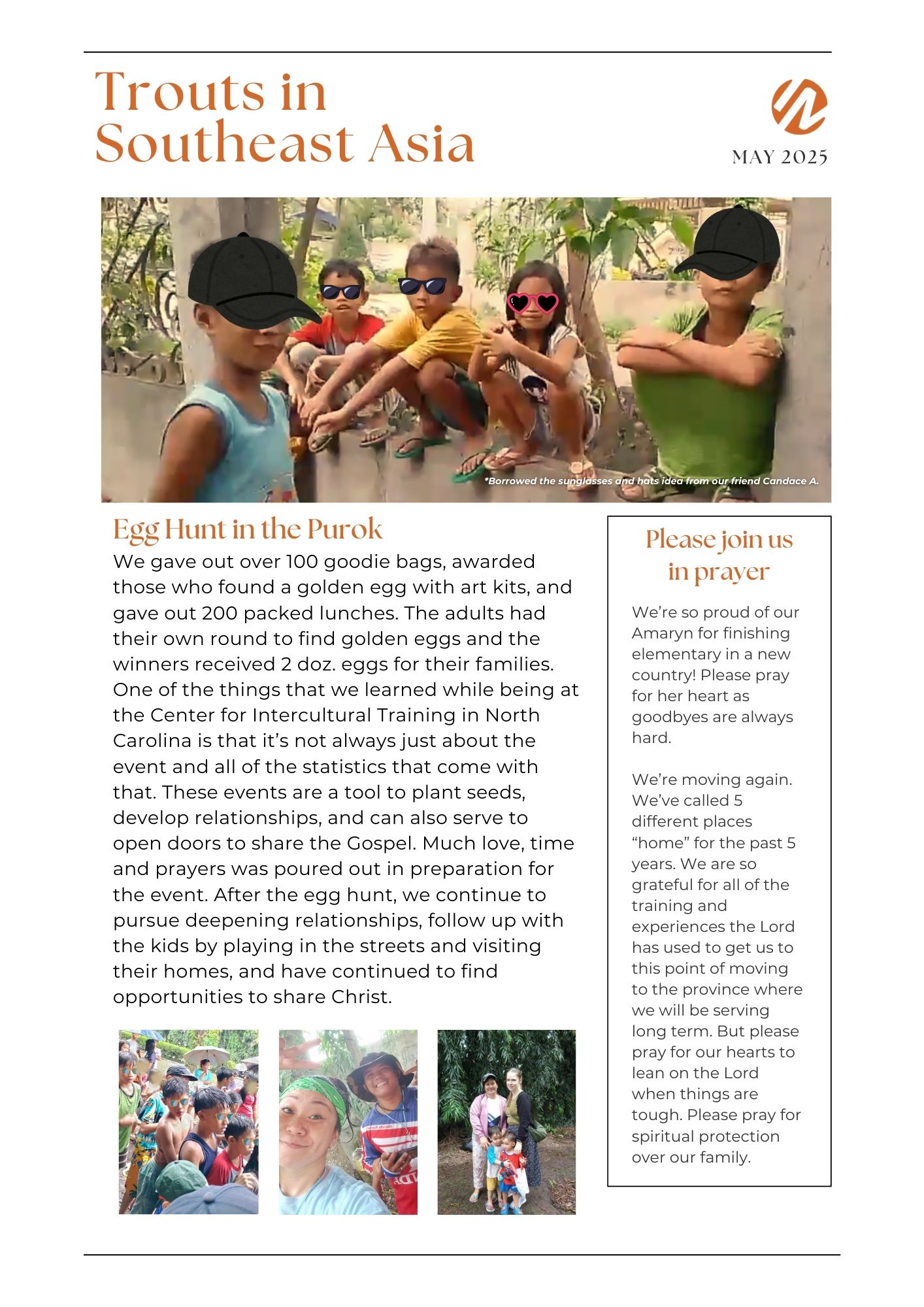 Trout Family Newsletter - May 2025