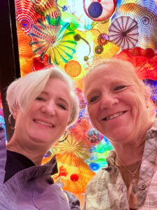 Kit Ripley and Mylinda Baits at Chihuly Garden and Glass Museum in Seattle, WA