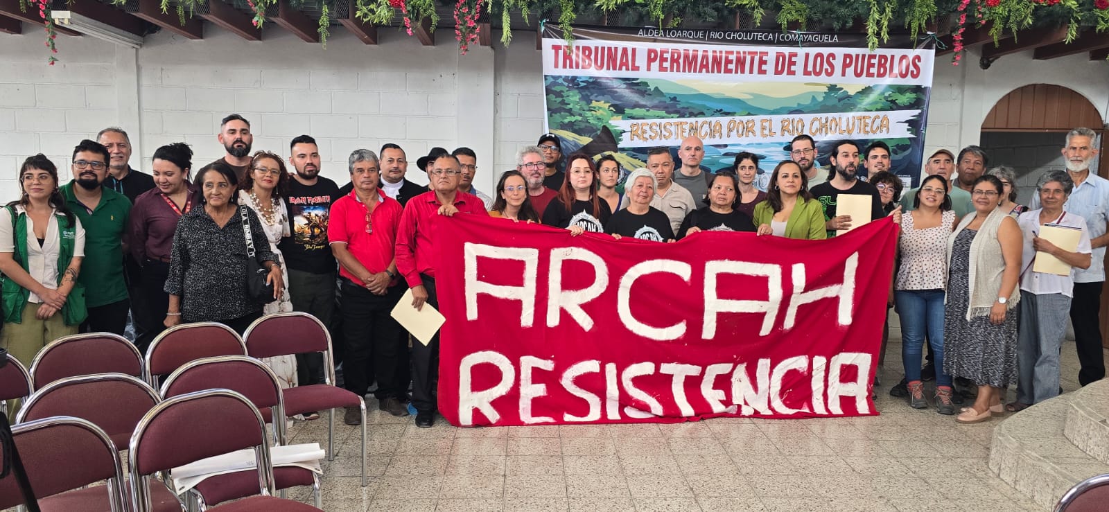 Defenders of the Choluteca River in Honduras file complaints before the People's Court at the Agape Christian Church in Tegucigalpa