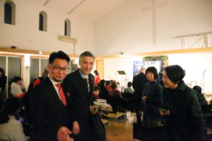 Pstr Makito and Mayor Kumagai
